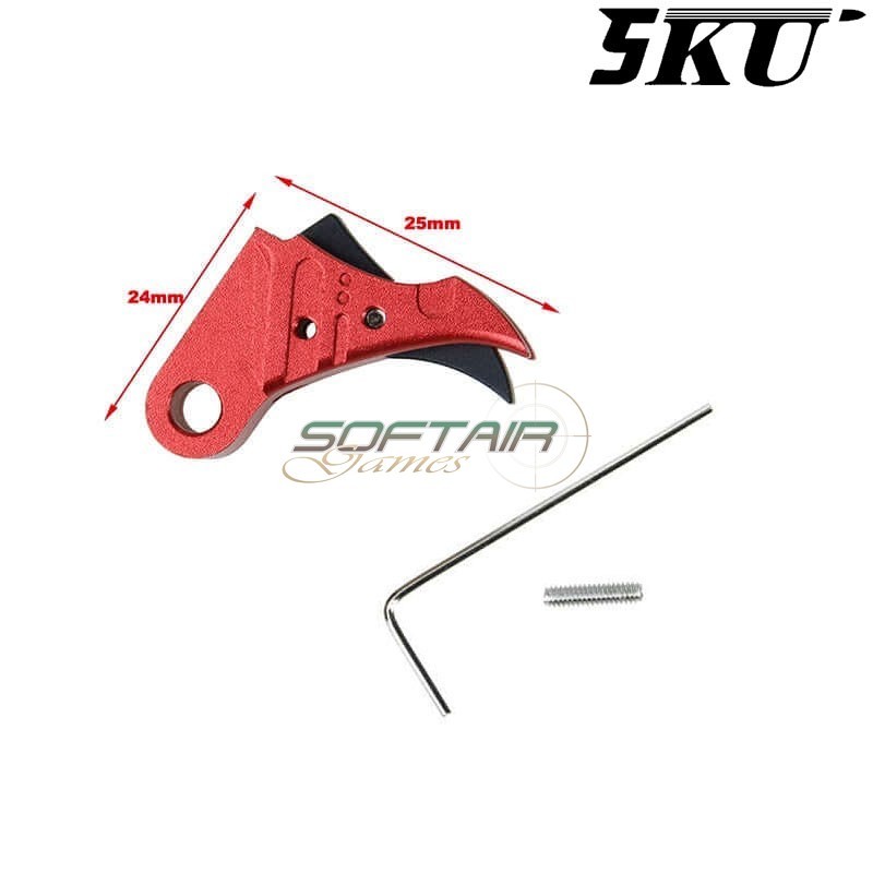 Cnc Trigger Type 495 Tactical Red-black For Glock Marui/WE 5KU (5ku-gb-495-r)