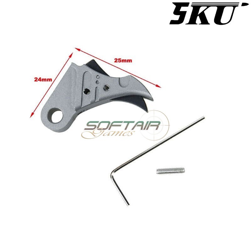 Cnc Trigger Type 495 Tactical T. Gray-black For Glock Marui/WE 5KU (5ku-gb-495-tg)