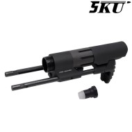 PDW Viper SI style black stock for GBB m4 5ku (5ku-si-03)