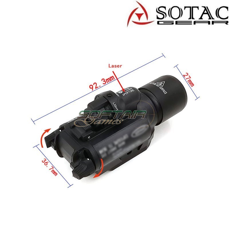 Torcia X400 Black Sotac Gear (sg-sd-007-bk)