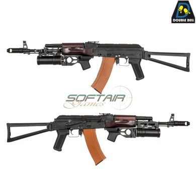 Electric rifle AK 600A FULL METAL & REAL WOOD Grenade launcher Double Bell (db-030100)