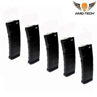 Set 5 caricatori monofilari 150bb hotel  black per serie m4 amo-tech® (amt-mcc-hotel-bk-5)