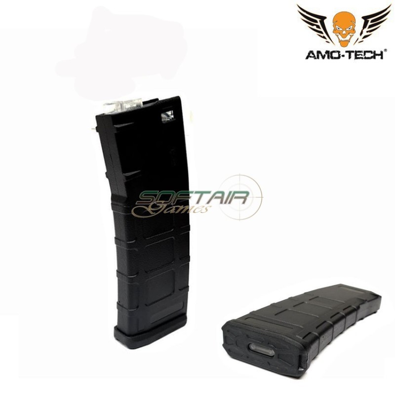 Set 5 caricatori monofilari 150bb hotel black per serie m4 amo-tech® (amt-mcc-hotel-bk-5)