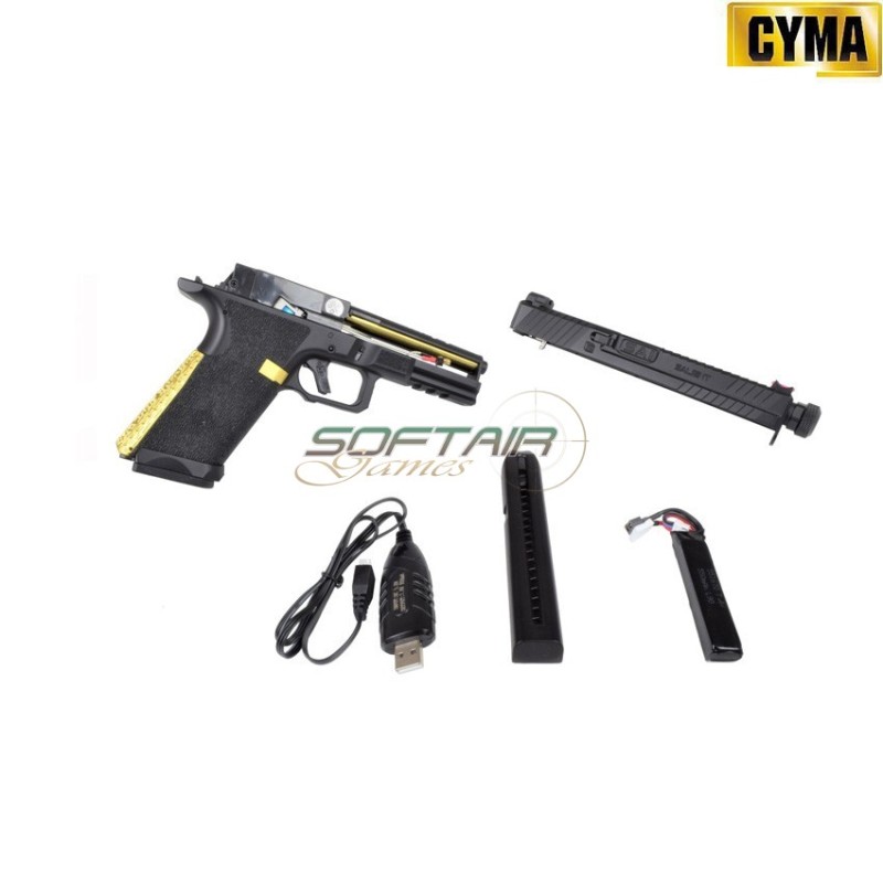 Electric Pistol Cm-135 black aep full set mosfet version cyma (cm-cm135up)