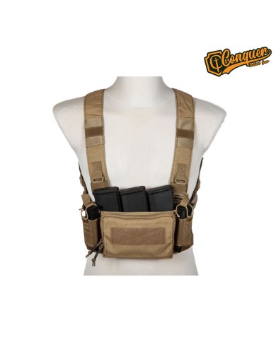 Micro Chest Rig Mpc Tan Conquer Tactical Cqc Tan Softair Games Asg Softair San