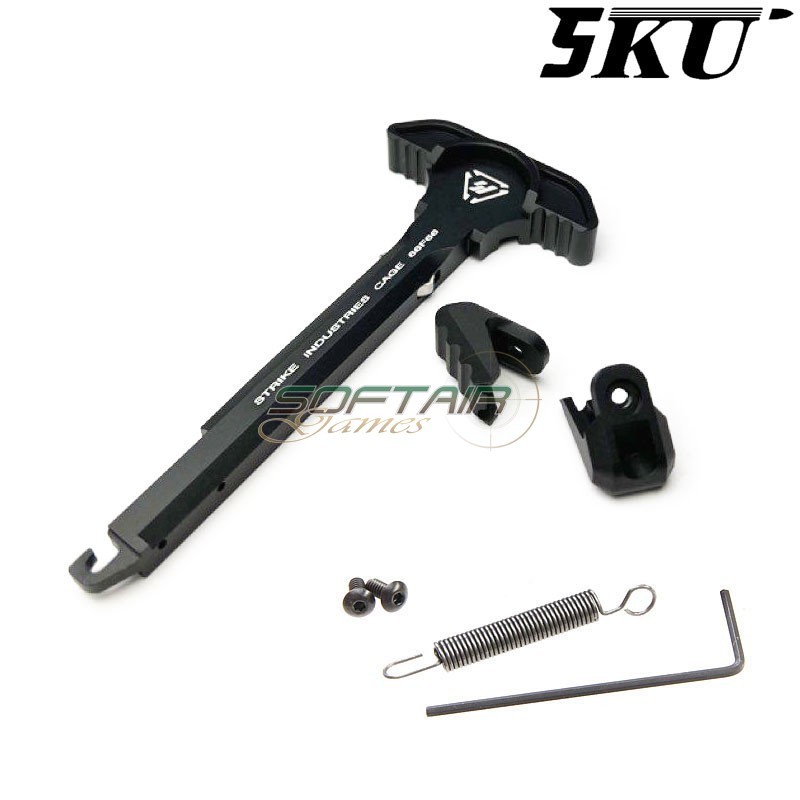 Ambidextrous charging handle black Strike Latchless for m4 aeg 5KU (5ku-si-04-bk)