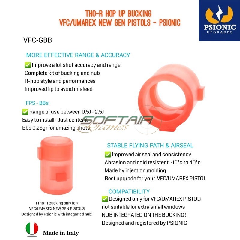 Gommino Hop-Up Tho-R VFC/Umarex Gen5 Pistol Psionic (VFC-GBB)