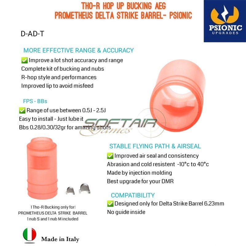 Rubber Tho-R Hop Up Prometheus Delta Strike 6.23mm Psionic (D-AD-T)