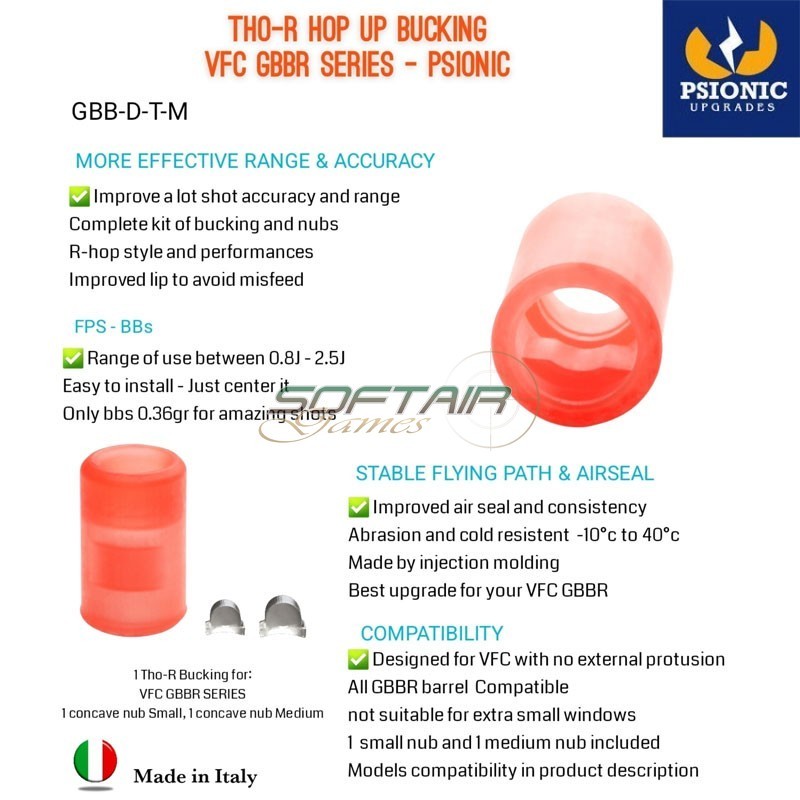 Rubber Hop-Up Tho-R VFC GBBR Series Psionic (GBB-D-T-M)