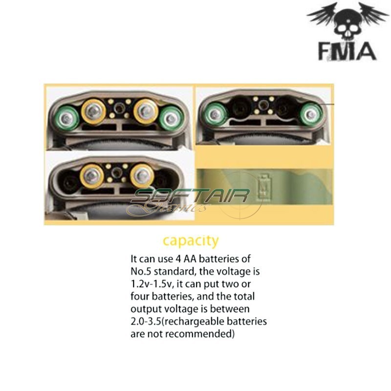 PVS-31 Battery case con strobo IR Dark Earth Fma (fma-tb1401b-de)