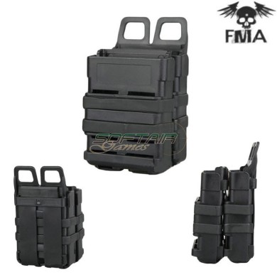 Double Rigid Fast M4 Mag Pouch Black FMA (fma-tb298)