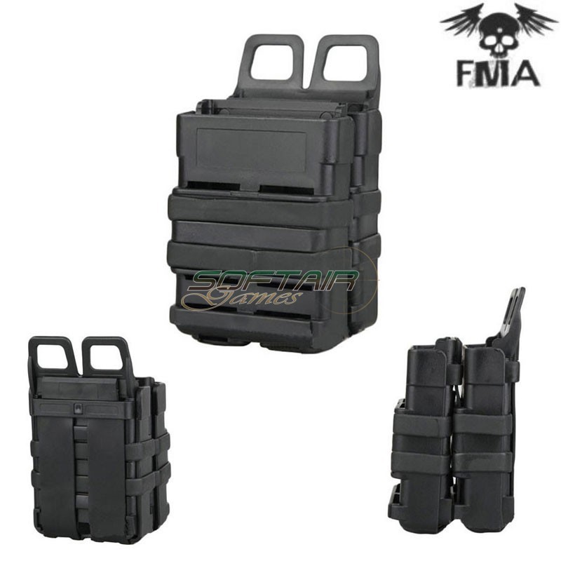 Double Rigid Fast M4 Mag Pouch Black FMA (fma-tb298) Double Rigid Fast M4 Mag Pouch Black FMA (fma-tb298)
