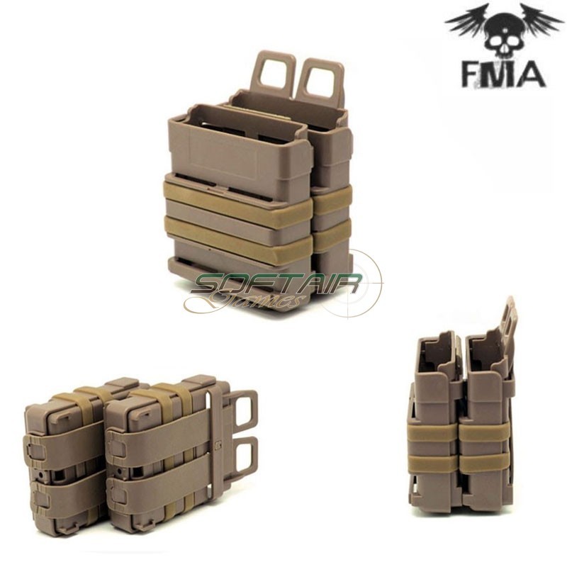 Double Rigid Fast 7.62 Mag Pouch Dark Earth FMA (fma-tb302)