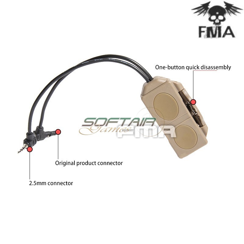 Dual remote control PEQ LA5-A and normal Type B Dark Earth FMA (fma-tb1406-de-b)