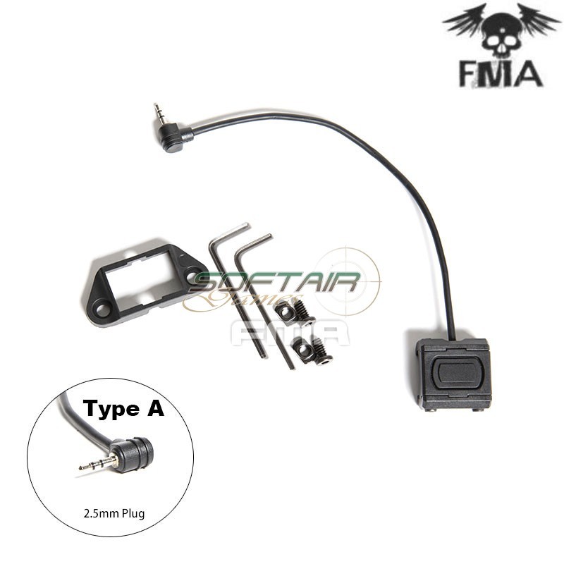 MOD-D tactical button Black for PEQ Type A FMA (fma-tb1409-a-bk)