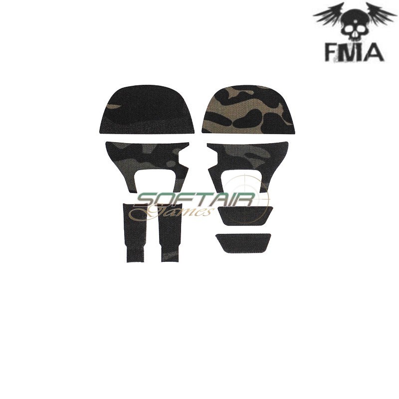 Multicam Black Sticker set for FCS AMP headset Fma (fma-tb1372-sticker-mcbk)
