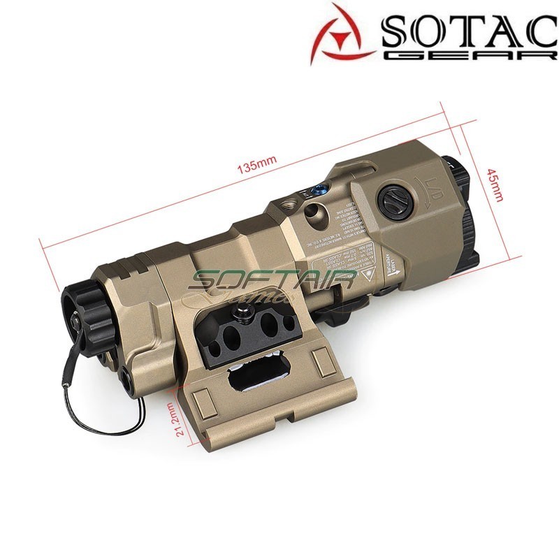 MAWL-C1 CNC Green Laser + IR + Flashlight Dark Earth Sotac (sg-mawl-c1-cnc-de)