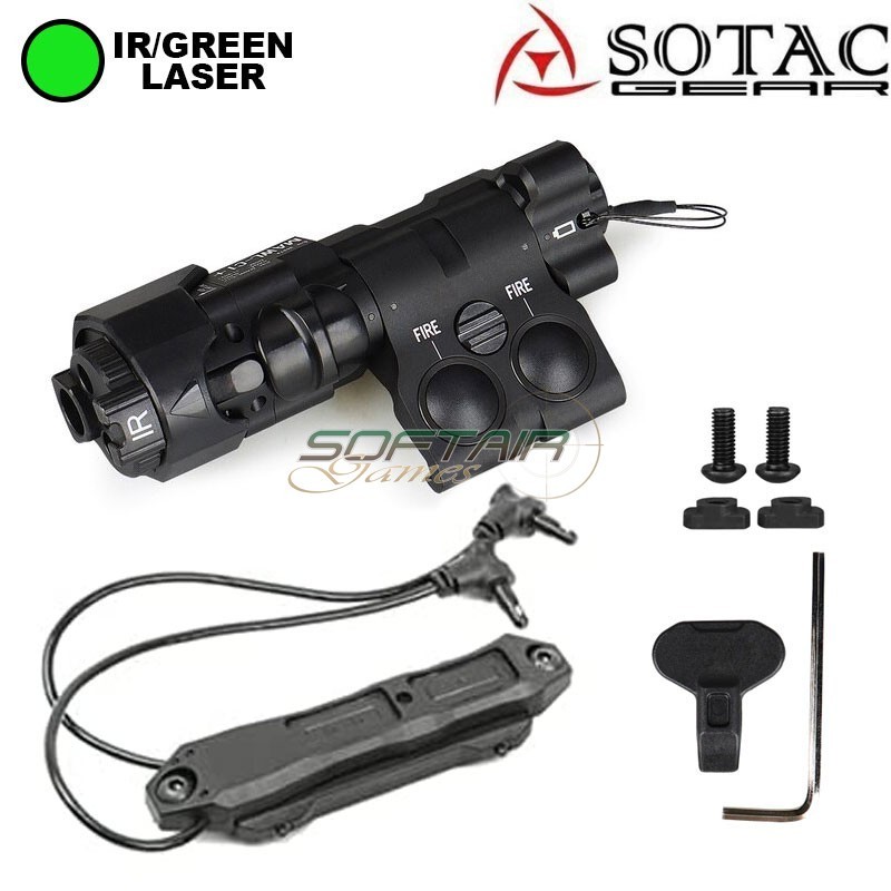 MAWL-C1 CNC Laser Verde + IR + Torcia Black Sotac (sg-mawl-c1-cnc-bk)