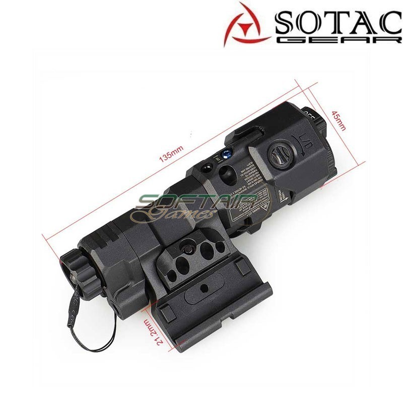 MAWL-C1 NYLON Laser Verde + IR + Torcia BLACK Sotac (sg-sd-81-bk) MAWL-C1 NYLON Laser Verde + IR + Torcia BLACK Sotac (sg-sd-81-bk)