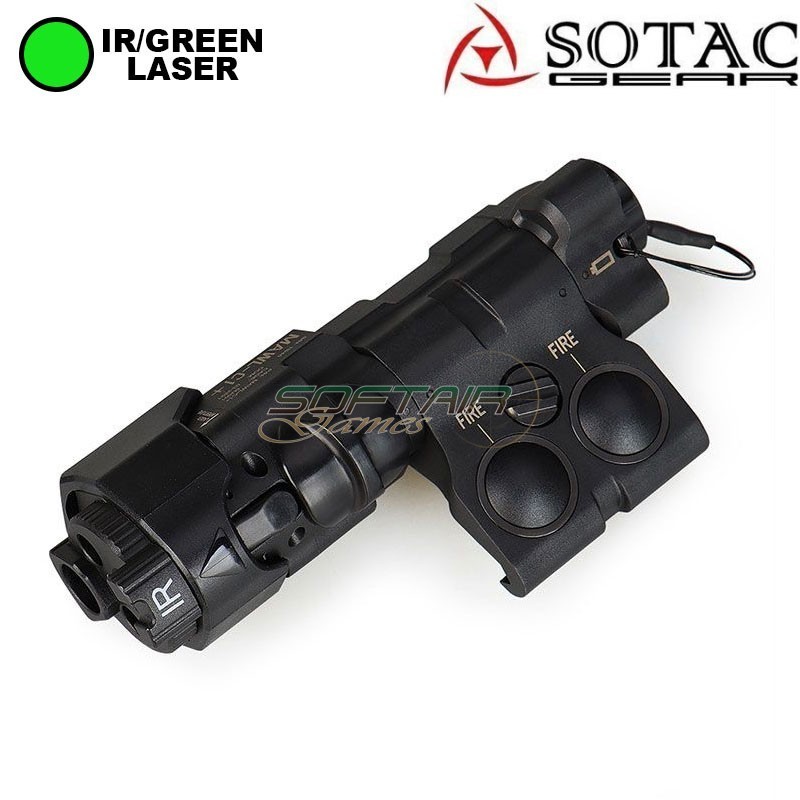 MAWL-C1 NYLON Laser Verde + IR + Torcia BLACK Sotac (sg-sd-81-bk) MAWL-C1 NYLON Laser Verde + IR + Torcia BLACK Sotac (sg-sd-81-bk)