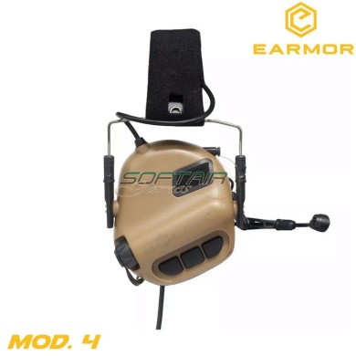 M32 Mod4 Headset Tactical Hearing Protection Ear-muff Coyote Brown Earmor (ea-m32-cb-mod4)