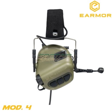 M32 Mod4 Headset Tactical Hearing Protection Ear-muff Foliage Green Earmor (ea-m32-fg-mod4)