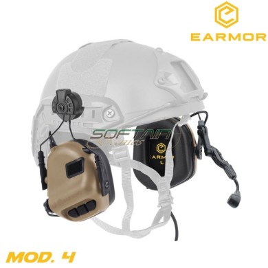 M32h Mod4 Arc Model Headset Tactical Hearing Protection Ear-muff Coyote Brown Earmor (ea-m32h-cb-arc-mod4)