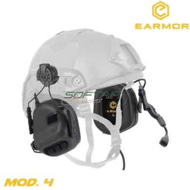 M32h Mod4 Arc Model Cuffie Tactical Hearing Protection Ear-muff Black Earmor (ea-m32h-bk-arc-mod4)