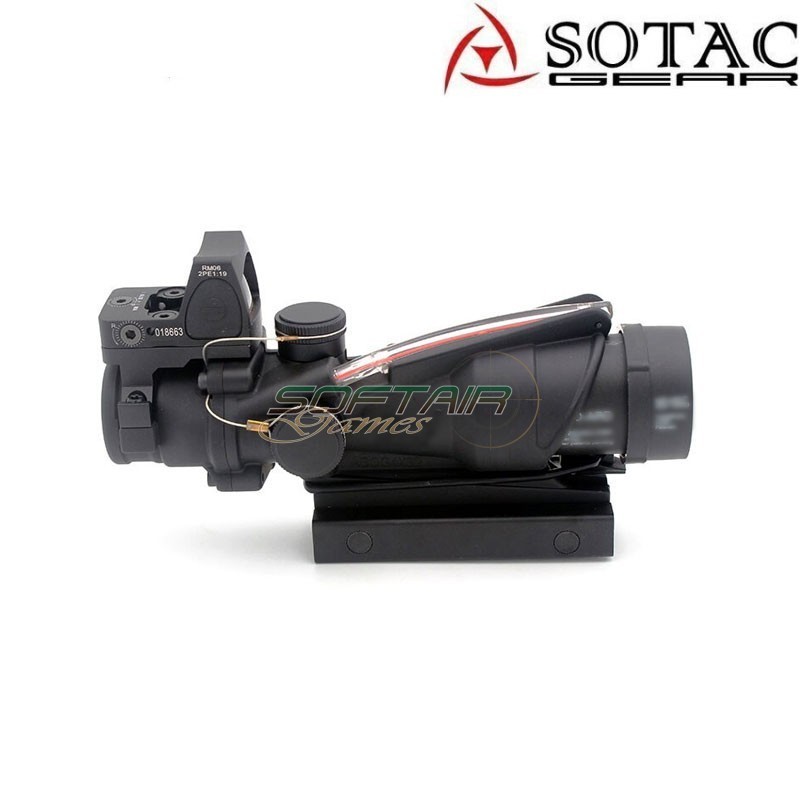 Scope ACOG 4x with red fiber BLACK + RMR dot sotac (sg-ta31-d-bk)