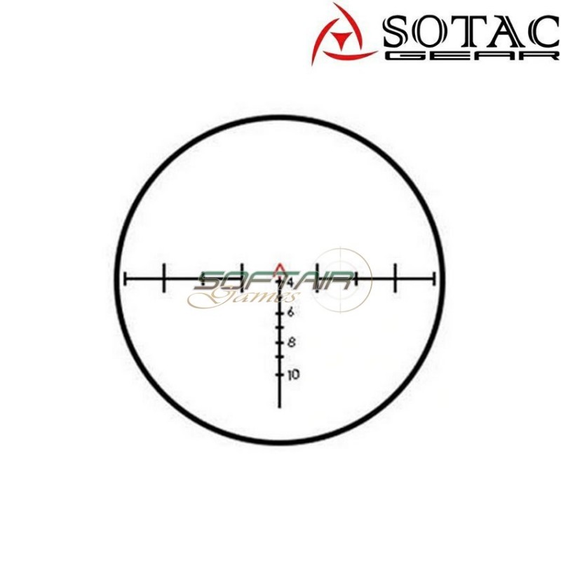 Ottica TA31 4x con fibra rossa DARK EARTH Sotac (sg-ta31-de)