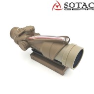 Ottica TA31 4x con fibra rossa DARK EARTH Sotac (sg-ta31-de)