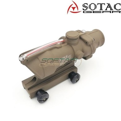 Ottica TA31 4x con fibra rossa DARK EARTH Sotac (sg-ta31-de)