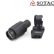 Magnifier 3X-C and FTC AP Mount Unt style BLACK Sotac (sg-m-30x-bk)