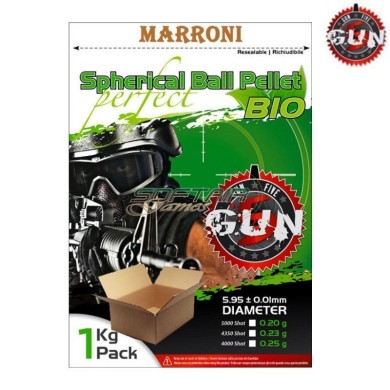 Pallini Biodegradabili MARRONI Perfect Spherical 0.32gr 3125bb Gun Five (gf032biom)