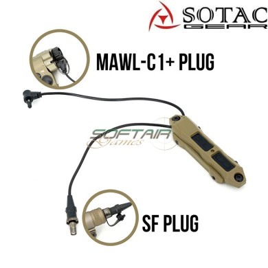 Dual Switch remote cable for MAWL-C1 and SF Plug DARK EARTH Sotac (sg-sw-5-de)