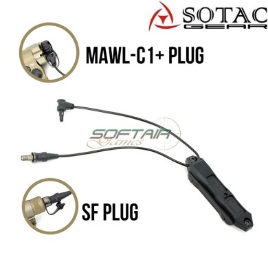 Cavo remoto Dual Switch per MAWL-C1 e SF Plug NERO Sotac (sg-sw-5-bk)