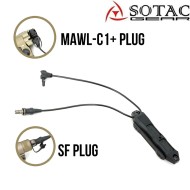 Dual Switch remote cable for MAWL-C1 and SF Plug BLACK Sotac (sg-sw-5-bk)