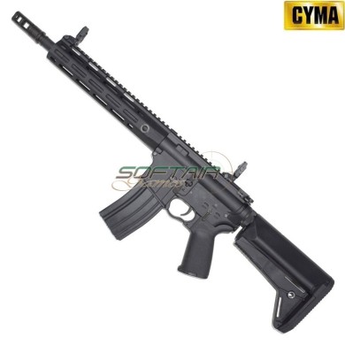 Electric Rifle M4 Platinum Tracer QBS LC Style 10" BLACK Cyma (cm068m-10)
