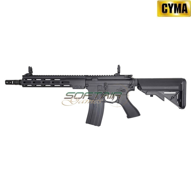 Electric Rifle M4 Platinum Tracer LC Style 10.5" BLACK Cyma (cm06r-10.5)