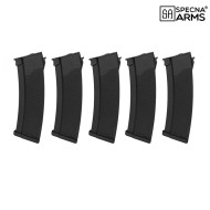 Set 5 Hi-caps S-Mag polymer magazines 380bb BLACK for AK Specna Arms® (spe-05-032796)