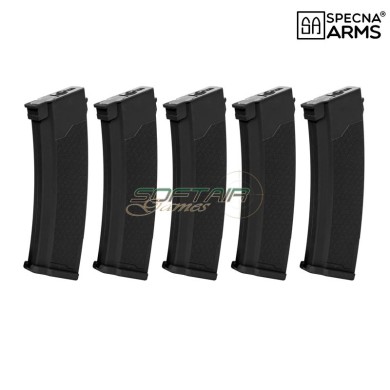 Set 5 Hi-caps S-Mag polymer magazines 380bb BLACK for AK Specna Arms® (spe-05-032796)