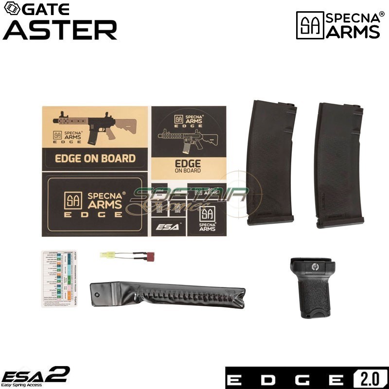 Electric rifle sa-e12 m4 short keymod carbine edge 2.0™ BLACK specna arms® (spe-01-028014)