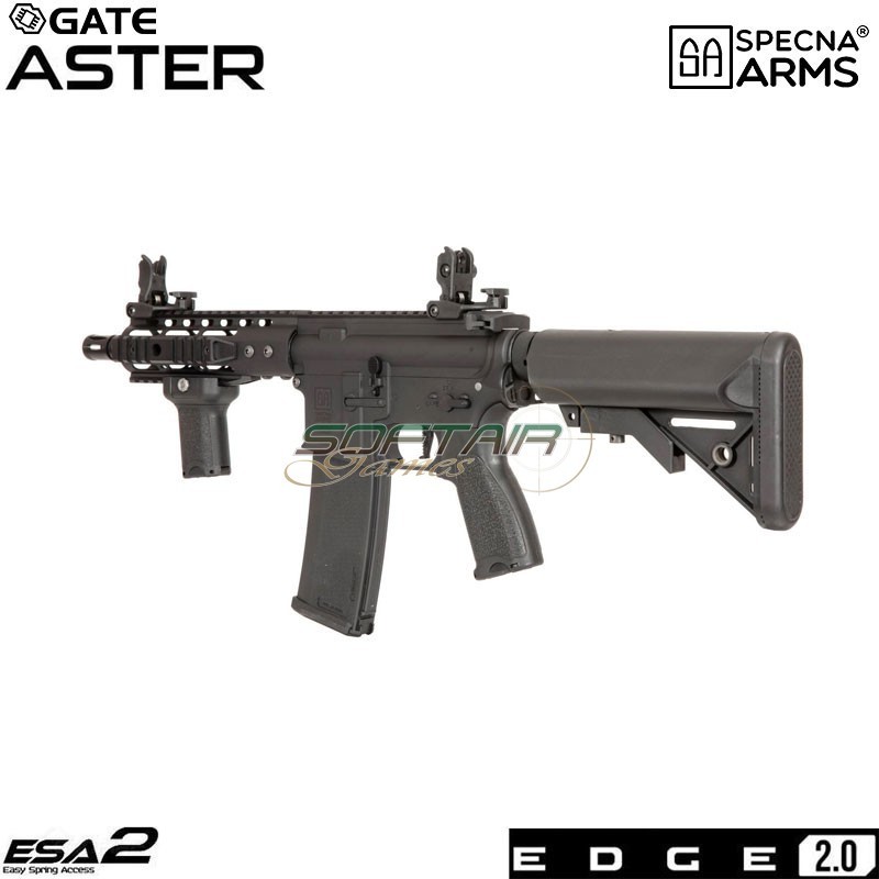 Electric rifle sa-e12 m4 short keymod carbine edge 2.0™ BLACK specna arms® (spe-01-028014)