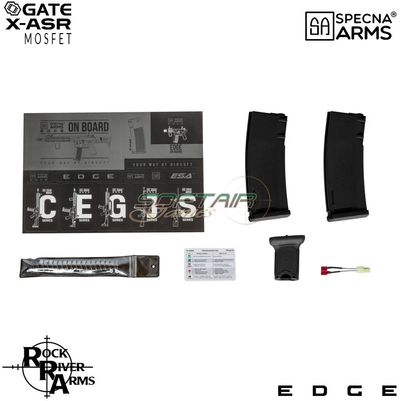 Fucile Elettrico SA-E08 Edge™ RRA M4 Keymod Carbine Replica BLACK Specna Arms® (spe-01-033911)