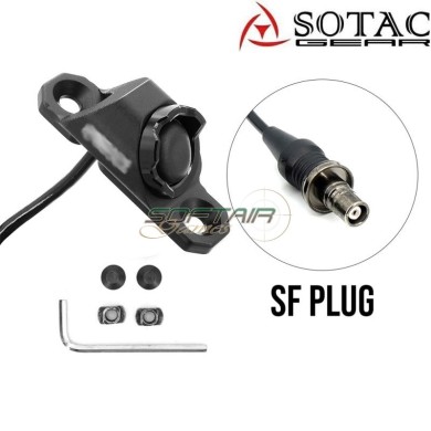 MOD-C bottone tattico SF Plug NERO per torcia Sotac (sg-mod-c-bk)