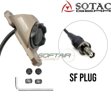 MOD-C bottone tattico SF Plug DARK EARTH per torcia Sotac (sg-mod-c-de)