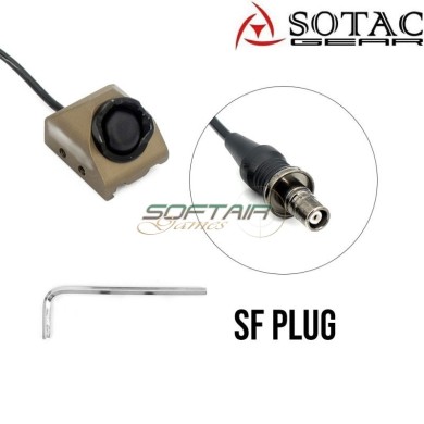 MOD-B bottone tattico SF Plug DARK EARTH per torcia Sotac (sg-mod-b-de)