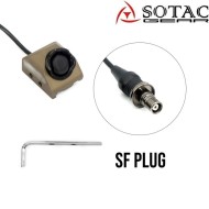 MOD-B tactical button SF Plug DARK EARTH for flashlight Sotac (sg-mod-b-de)