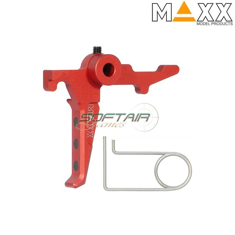 CNC Aluminum Style E Advanced Trigger RED per MTW Maxx Model (mx-trg010ser) CNC Aluminum Style E Advanced Trigger RED per MTW Maxx Model (mx-trg010ser)