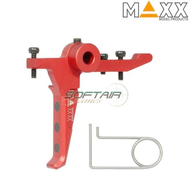CNC Aluminum Style E Advanced Speed Trigger RED per MTW Maxx Model (mx-trg011ser)